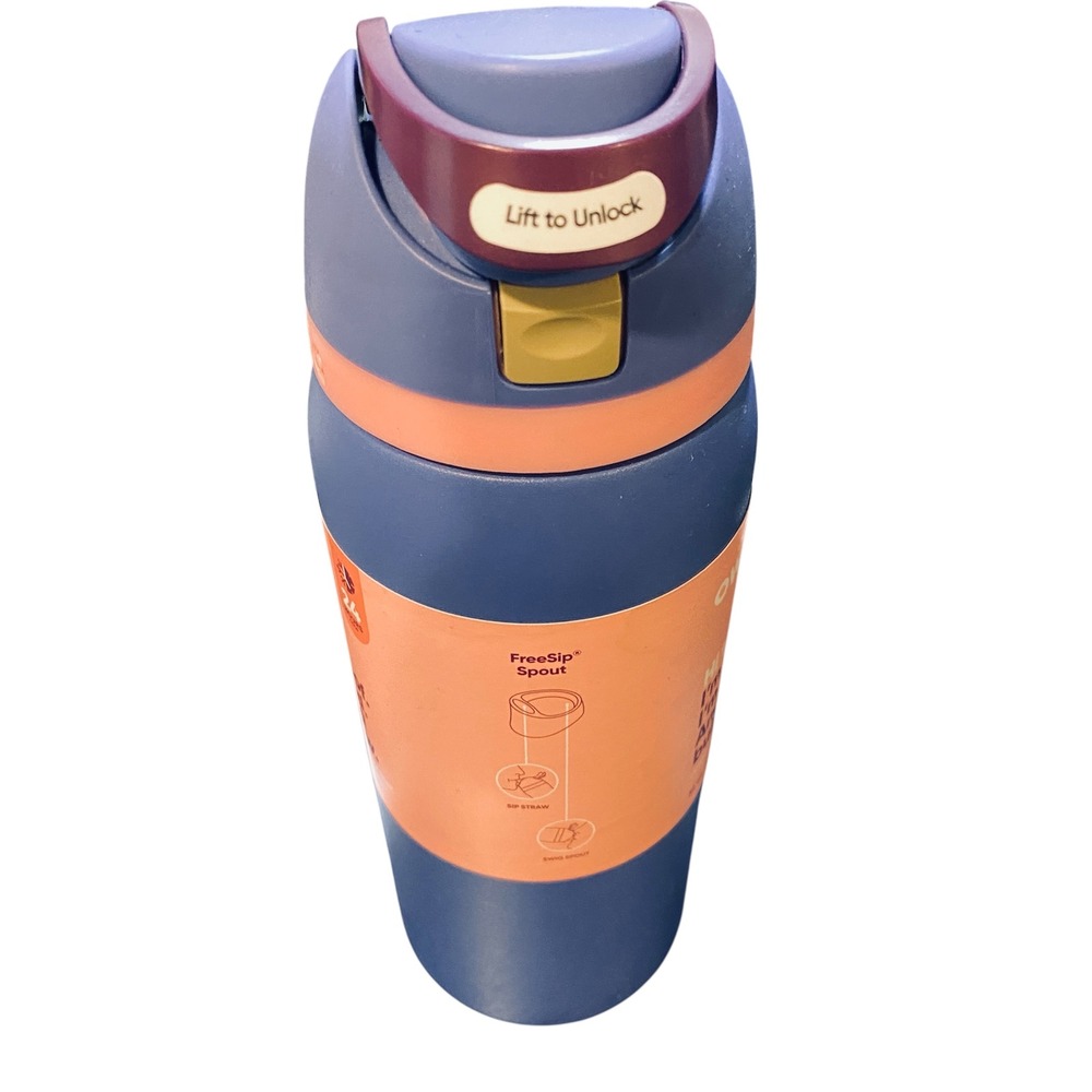 Owala FreeSip 32oz Insulated Stainless Steel Water Bottle Blue Purple Peach